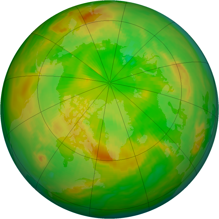 Arctic ozone map for 20 June 1979